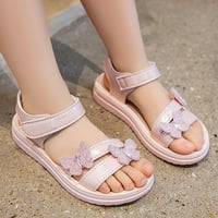 Sandale za djevojke za dijete Ljetni leptir s dijamantnom modnom mekom dnom princezom sandala ružičasta