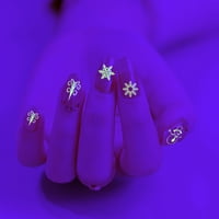Keusn listovi Svjetle naljepnice naljepnice naljepnice za nokte Fluorescentni svjetlosni dizajn Leptir
