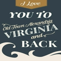 Volim te do starog grada Aleksandrije, Virginia i natrag, sentimenta na plaži, tamnoplavu prešu
