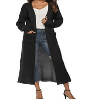 Glookwis ženska jakna dugih rukava sa dugim rukavama Čvrsta boja KARDIGAN Džemeter debeli kardigani
