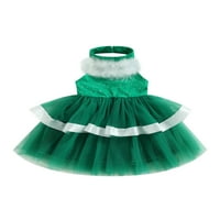 Gwiyeopda Toddler Božićna haljina Baby Girl Halter Haresses PrincessTutu Xmas Outfit 1- godina