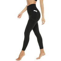 Iopqo joga hlače za žene ženske utežne elastične brze suho čvrsti džep joga hlače fitness joga hlače