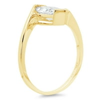 2. CT Marquise Clear Simulirani dijamant 18k žuti zlatni graviranje Izjava godišnjice Angažovanje vjenčanog