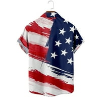 B91XZ Muška majica Muška dana za zastavu 3D Digitalni tisak Personalizirani modni rever dugme T Majica