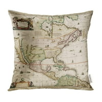 Mapa stare svet Amerika Septemntrio Nalis verovatno datira oko ranog prikazivanja jastuk sa sopstvenim