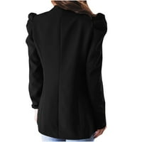 Aueooo tople jakne za žene, ženske casual uredski bluže jakne modni prednji kardigan s džepovima od