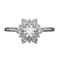 Tking Fashion ženska kreativna dijamantna pahuljica cirkon zvona prstena nakita