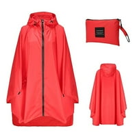 Hood Print Light džep vodootporni modni vrhovi kiše ljetne jakne za žene čišćenje crvene veličine besplatno