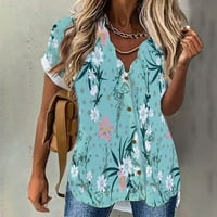 Advoicd ženske majice i bluzenski venski vrežni bluza s mrežnim pločama dugih rukava bijela rukava s