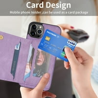 Za Apple iPhone Pro Sklapat kožni novčanik utora za predlaganje