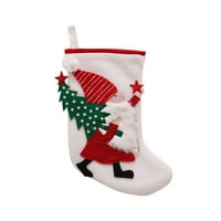 Matoen Božićne čarape, Božićni ukrasi, mini santa Candy torba, 3D znak plišana santa za Xmas Tree, dom,