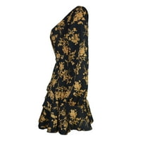 Haljina odmora oduzeta haljina od ispisanog lista ženska mini duga ležerna cvjetna haljina haljina na