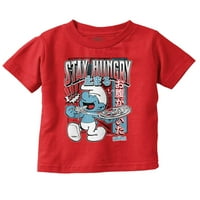 Smurfs Cool Kanji Ostanite gladni toddler dječak djevojke majica za djecu od djeteta Brisco marke 12m