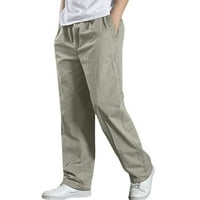 Leodye pantalone za muškarce čišćenje muške gaćice za muške tanke čvrste pravne hlače casual vanjskih