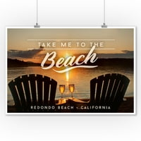 Plaža Redondo, Kalifornija, odvedi me na plažu, pogled na zalazak sunca