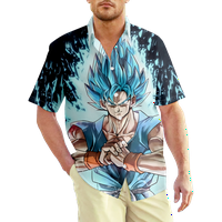 Mens Hawaiian Top Dragon Ball Z uzorak luksuzni veliki i visoki majica dolje za dan porodičnog oca