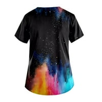 Ženske vrhove bluza casual kratkih rukava cvjetna ženska majica posada Crta ljetni multicolor xl