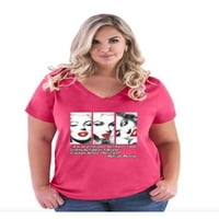- Ženska majica plus veličine V-izrez - Monroe Wise