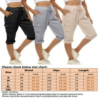 Glookwis Capri yoga hlače za žene labave crtež pidžama hlače sa dnevnim boravkom sa džepovima