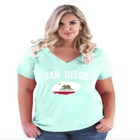 Normalno je dosadno - Ženska majica plus veličine V-izrez, do veličine - San Diego