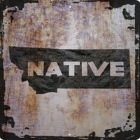 Zidni znak Montana Native Caps Država Državna karta Početna Rodni grad Ljubav Dekorativni umjetnički