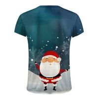 Aktivne košulje Muškarci Jesen Zimski casual s kratkim rukavima Božićni 3D tiskani T majica Modna gornja