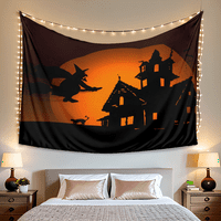 Halloween Dekorativna tapiserija, Trippy skeletni tapiserije, za spavaću sobu dnevni boravak indie decr