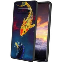 Kompatibilan je sa Samsung Galaxy S10 + Plus telefonom za telefon, Koi-Fish - Silikonski zaštitnik za