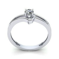 Originalna 0,60CTW okrugli rez Diamond Dame Bridal Solitaire Golvers Angažman prsten od punog 18k ruža, bijelo ili žuto zlato H si2