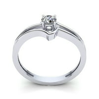 Originalna 0,60CTW okrugli rez Diamond Dame Bridal Solitaire Golvers Angažman prsten od punog 18k ruža,