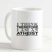 Šalica za kafu, mislim da sam ateist bez religije bijela kafa šolja za smiješne poklone