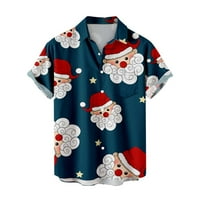 Leesechin ponude majice za muškarce casual tipke Plaža Božić Ne-pozicioniranje Ispis Ispirt Shortwown