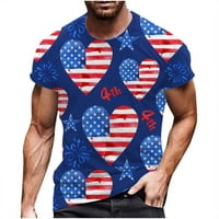 Dan nezavisnosti USA zastava Ispis ljetna majica za muškarce casual kratkih rukava Okrugli grafički