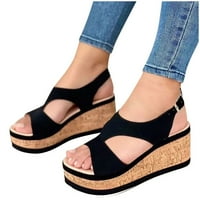 SHLDYBC sandale žene, ljetne ženske cipele casual ženske sandale cvjetne plaže ravne sandale, ljetni