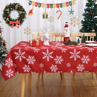Haperlare Božićna stolnjak pravokutnik 60 x102 na otvorenom trpezarijski stol pokrivač snježne pahuljice