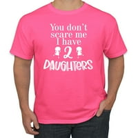 Ne plašite me da imam kćeri tata šala humor mušku grafičku majicu, neon ružičasta, 4xl
