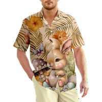 Sretan Uskršnji havajska majica Men Ljetni dječaci 3D košulje za djecu Odmor kratkih rukava na plaži