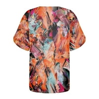 Ljetne vruće košulje za žene Žene Ljetne vrhove V izrezane majice s kratkim rukavima majica casual bode