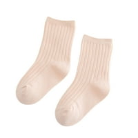 Seyurigaoka Baby Girls Boys Proljeće Jesenske rebraste čarape Solid Boja Non Skid Socks Toddler Mid