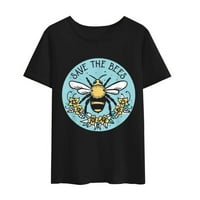 -He za žene Sačuvajte pčele Ležerne prilike kratkih rukava Okrugli vrat The Funny T majice Ženska ljetna