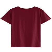 Ženska maselijska majica za print sa okruglim vratom Majica kratkih rukava