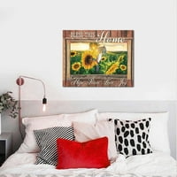 Christian Sunflower Wall Art Floral Hummingbird Biblijski stih Slike Zidni dekor Pismo Quites Canvas