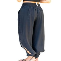 Colisha Žene Ljetne harem hlače Mid Rijec široki noga pant labavi fit capri pantalone Yoga Workout Hlače