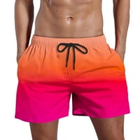 XYSAQA muških kupaćih trupa gradijent print plaže kratke hlače Ljetno casual kožer za crtanje plaže