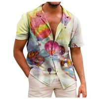 Muška majica Ljeto Novo muško tiskovina Slim Fit košulja Velika moda casual majica kratkih rukava muškarci