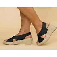 Sanviglor Ladies Espadrilles Sandal Ljeto Wedge Sandale Comfort platforme cipela za cipele Lagana čarobna