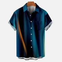 CLlios Havajske košulje za muškarce Cleariance Ljeto Kratki rukav Ležerni majica Dolje Majica Lagana
