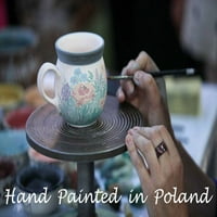 Poljska posuda oz šalice ručno oslikano u Boleslawiec, Poljska + potvrda o autentičnosti