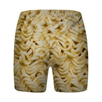 Muške kratke hlače Muška hrana Realistična 3D tiskanih ljetnih kratkih kratkih kratkih kratkih kratkih