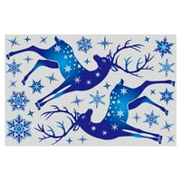 DIY prijenosni prozorski naljepnica Božićna tema Elk Snowflake naljepnica za naljepnicu Office Organizacija *